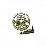 Наклейка | ENCE (золотая)